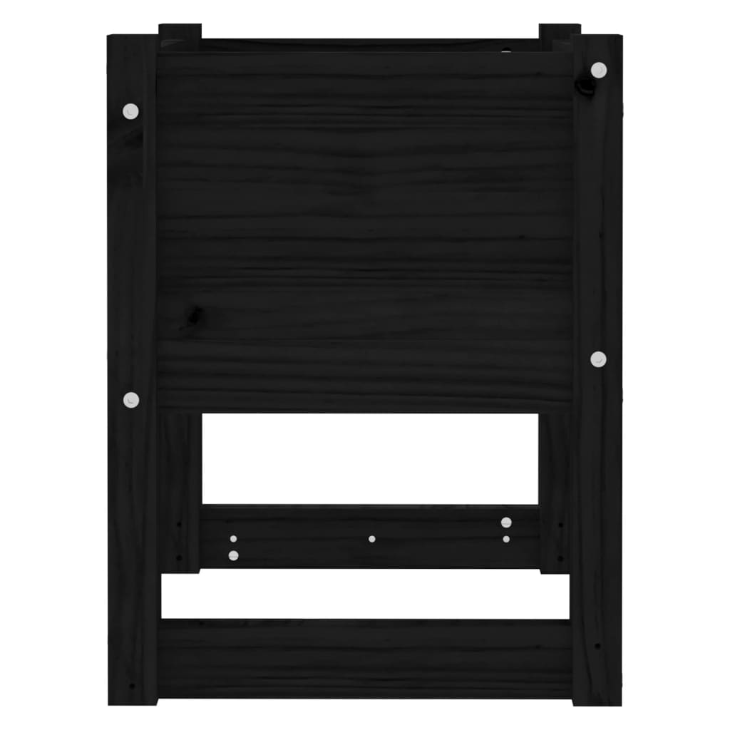 Jardinera madera maciza de pino negro 40x40x52,5 cm v6125 - Vetonek