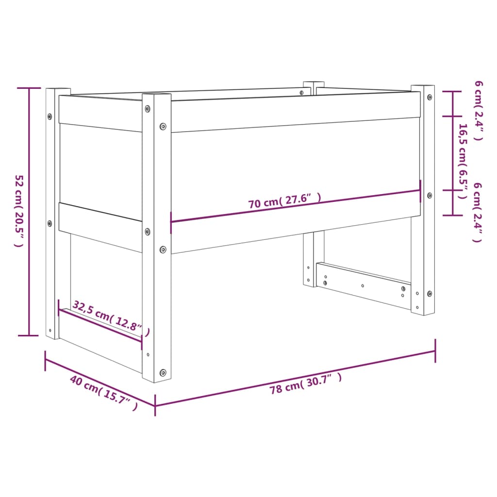 White Pine Wood Wooden Lorezaina 78x40x52 cm