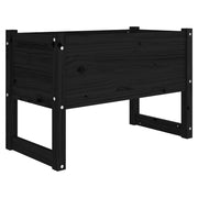 Vetonek Jardinera madera maciza de pino negro 78x40x52 cm