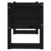 Jardinera madera maciza de pino negro 78x40x52 cm v6187 - Vetonek