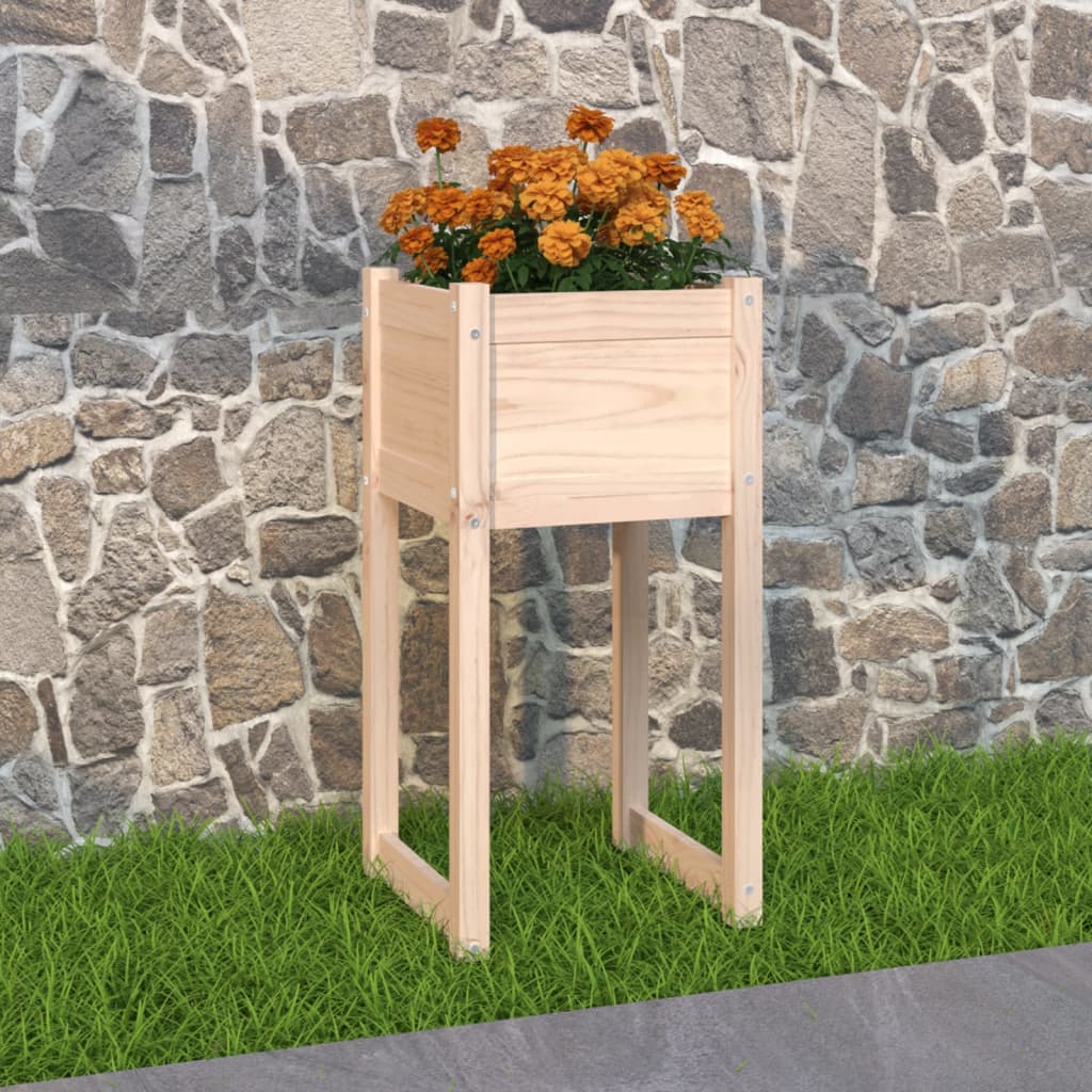 Vetonek Jardinera de madera maciza de pino 40x40x81 cm