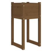 Vetonek Jardinera madera maciza de pino marrón miel 40x40x81 cm