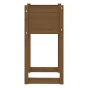 Jardinera madera maciza de pino marrón miel 40x40x81 cm - Vetonek