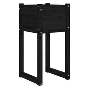 Vetonek Jardinera madera maciza de pino negro 40x40x81 cm