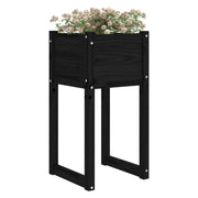 Jardinera madera maciza de pino negro 40x40x81 cm v6279 - Vetonek