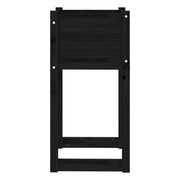 Jardinera madera maciza de pino negro 40x40x81 cm v6279 - Vetonek