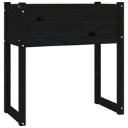 Vetonek Jardinera madera maciza de pino negro 78x40x81 cm