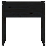 Jardinera madera maciza de pino negro 78x40x81 cm v6330 - Vetonek