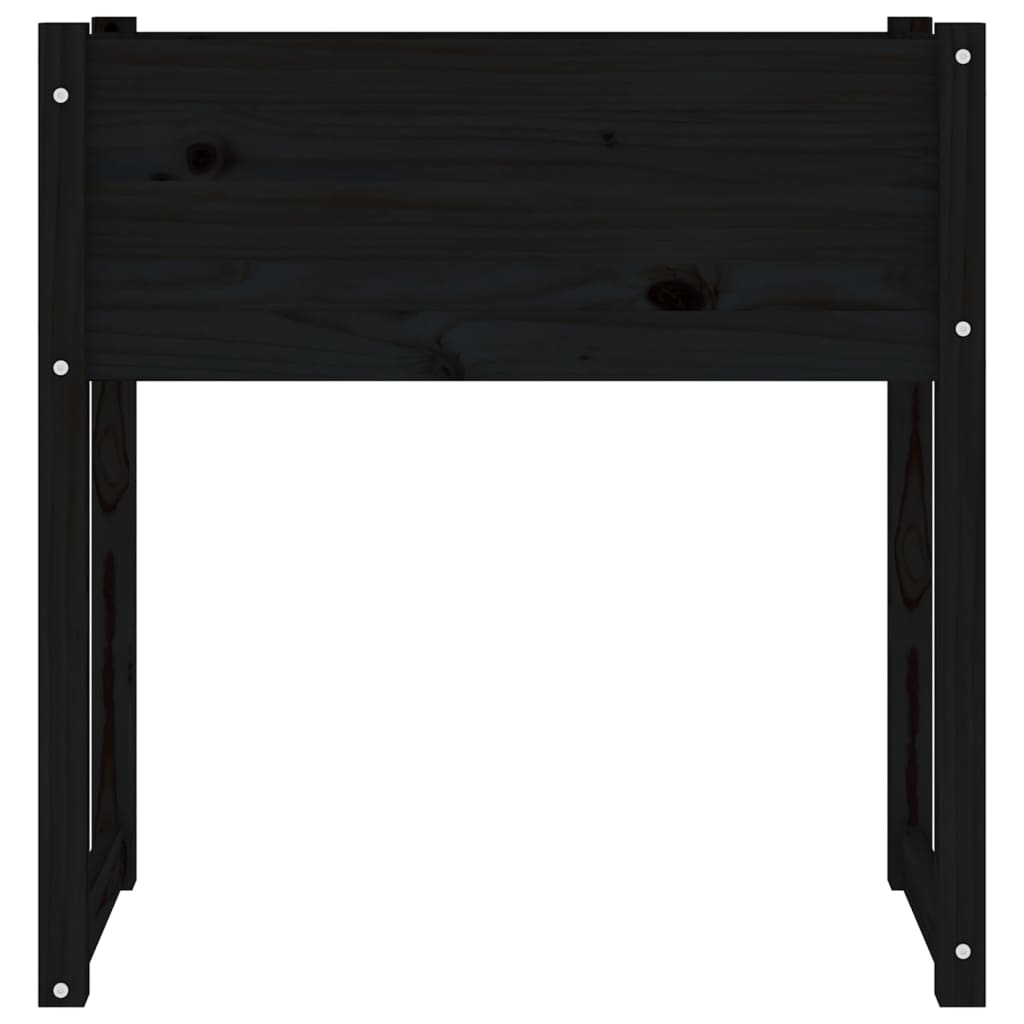 Jardinera madera maciza de pino negro 78x40x81 cm v6330 - Vetonek