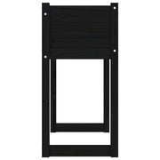 Jardinera madera maciza de pino negro 78x40x81 cm v6330 - Vetonek