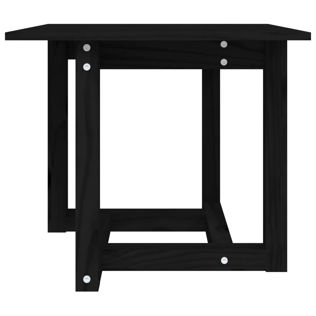 Black Pine Wood Center Table 50x50x45 cm