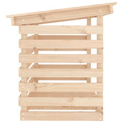 Leñero de madera maciza de pino 108x73x79 cm v7245 - Vetonek