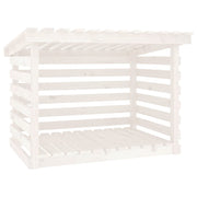 Vetonek Leñero de madera maciza de pino blanco 108x73x79 cm