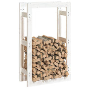 Estante para leña madera maciza de pino blanco 60x25x100 cm v9102 - Vetonek