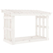Vetonek Leñero de madera maciza de pino blanco 108x64,5x77 cm