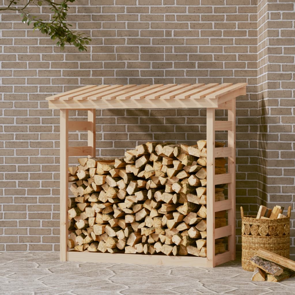 Vetonek Leñero de madera maciza de pino 108x64,5x110 cm