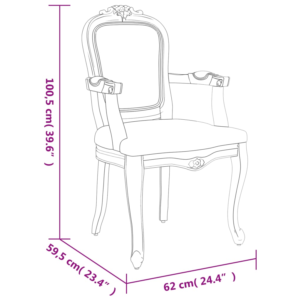 Silla de comedor tela gris oscuro 62x59,5x100,5 cm