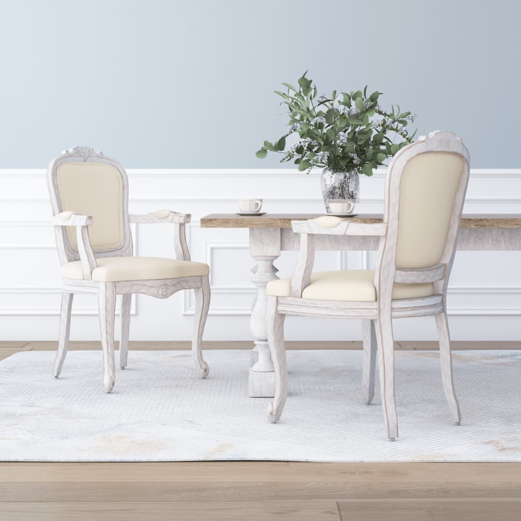 Vetonek Sillas de comedor 2 unidades lino beige 62x59,5x100,5 cm