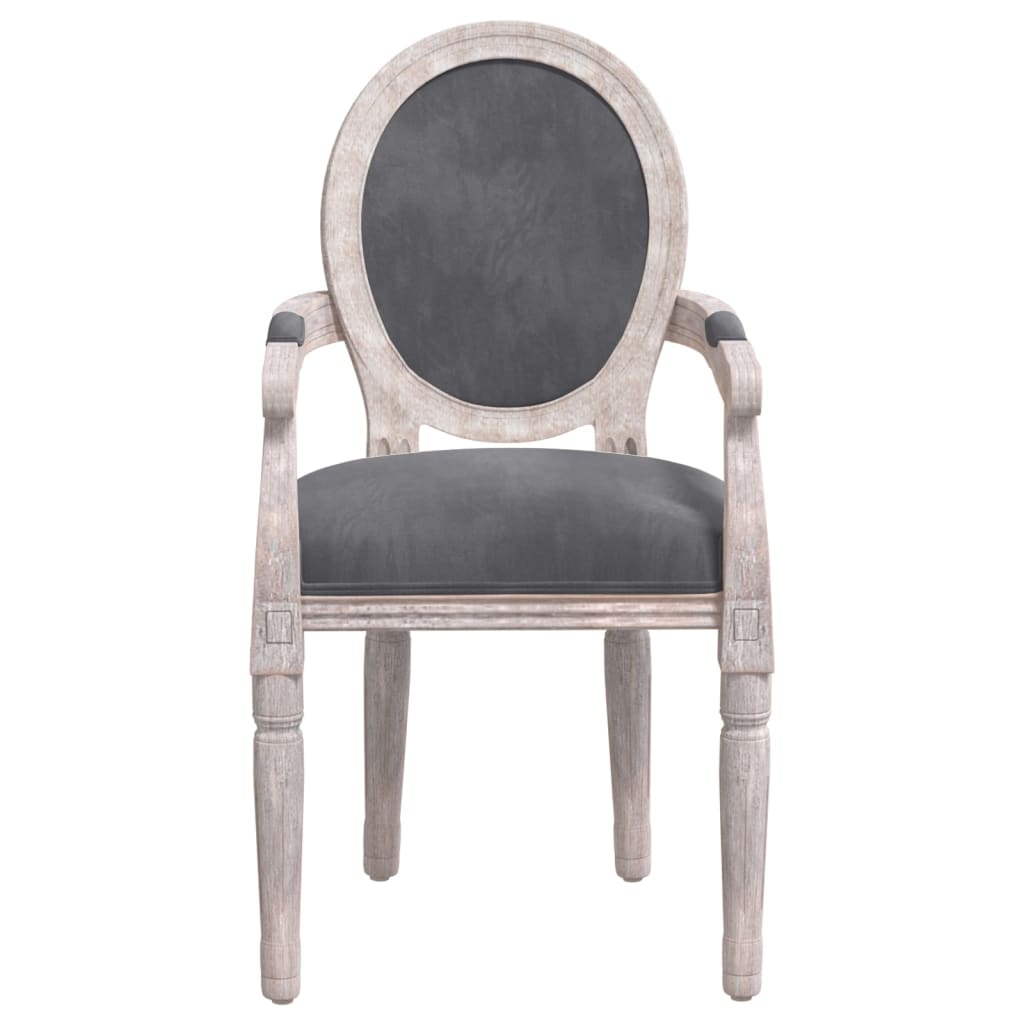 Dark gray velvet dining chair 54x56x96.5