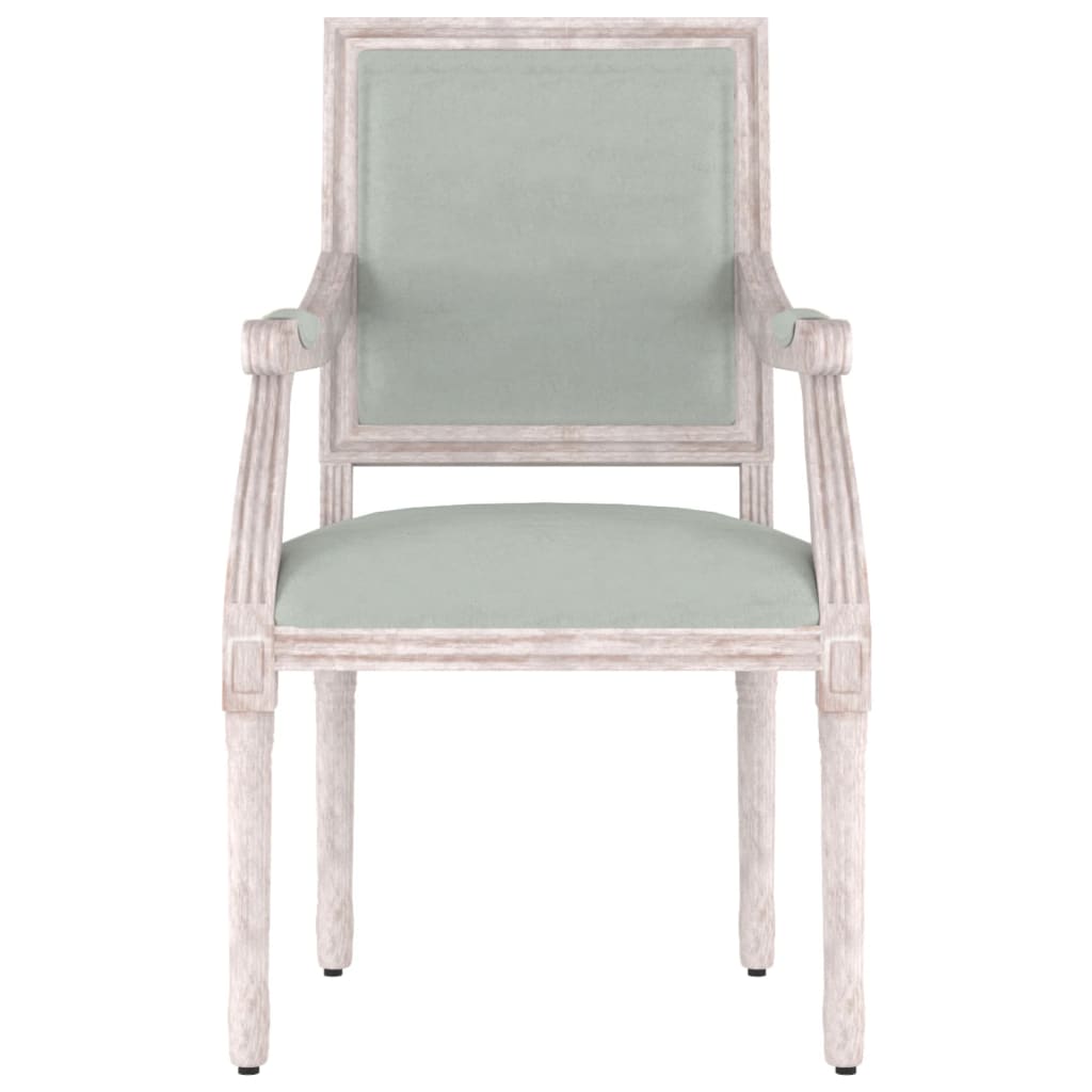 Light gray velvet armchair 54x59x99 cm