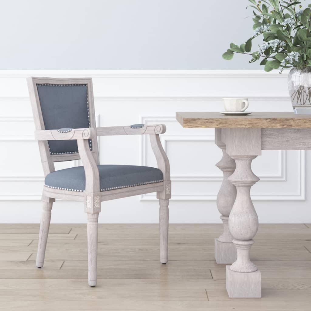 Vetonek Silla de comedor terciopelo gris oscuro