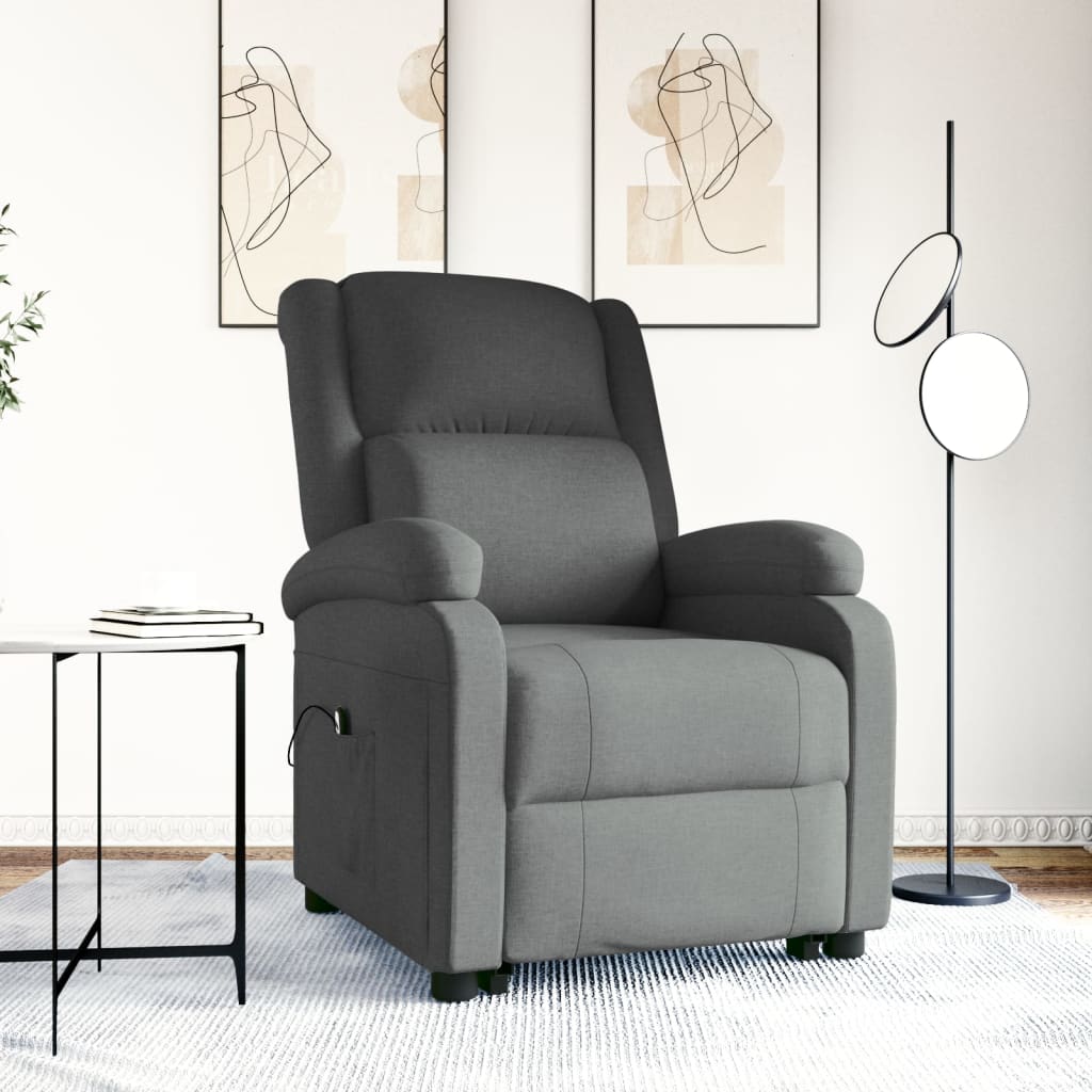 Vetonek Sillón elevable tela gris oscuro