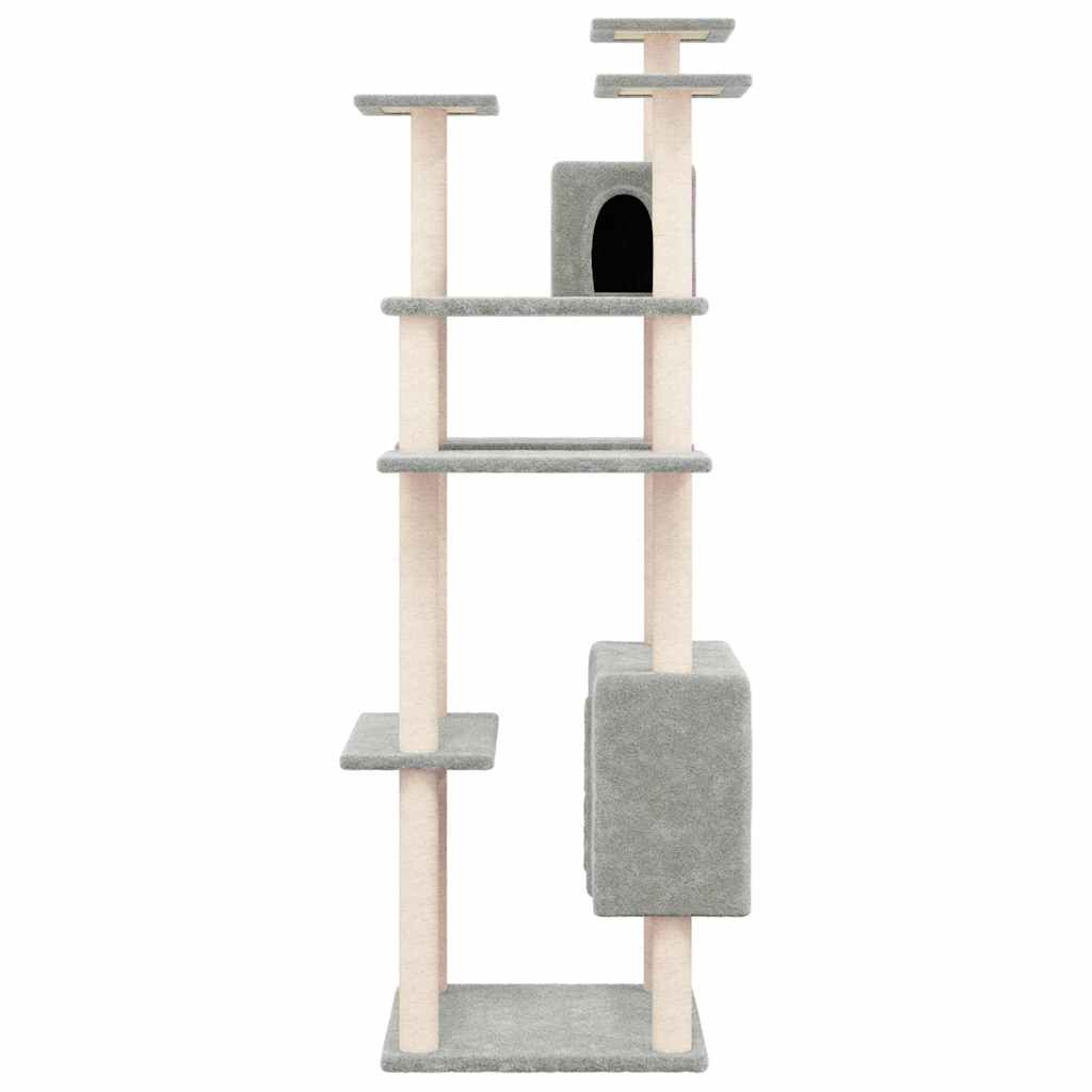 Catschador with light gray sisal posts 162 cm