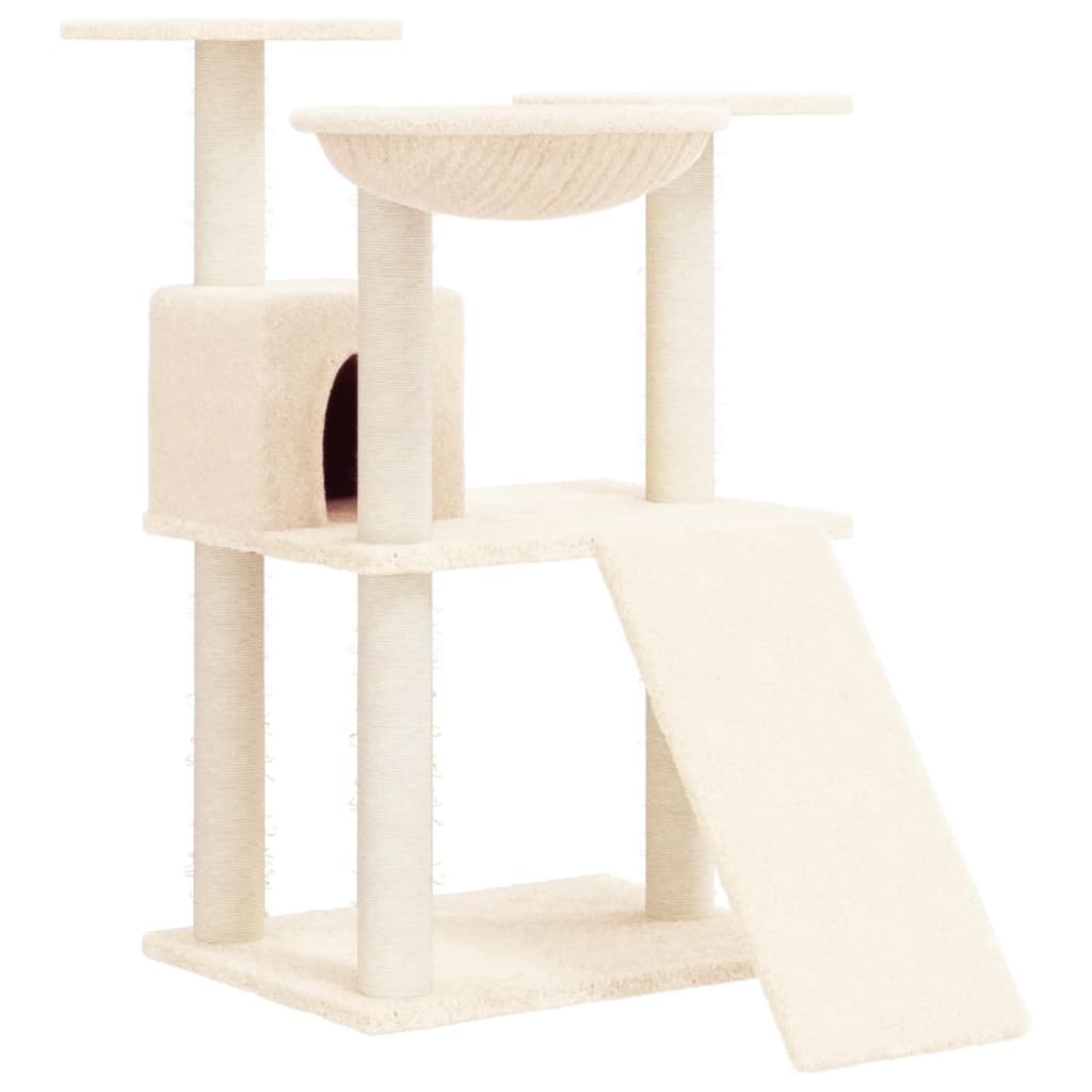 Gatos com sisal creme posta 83 cm