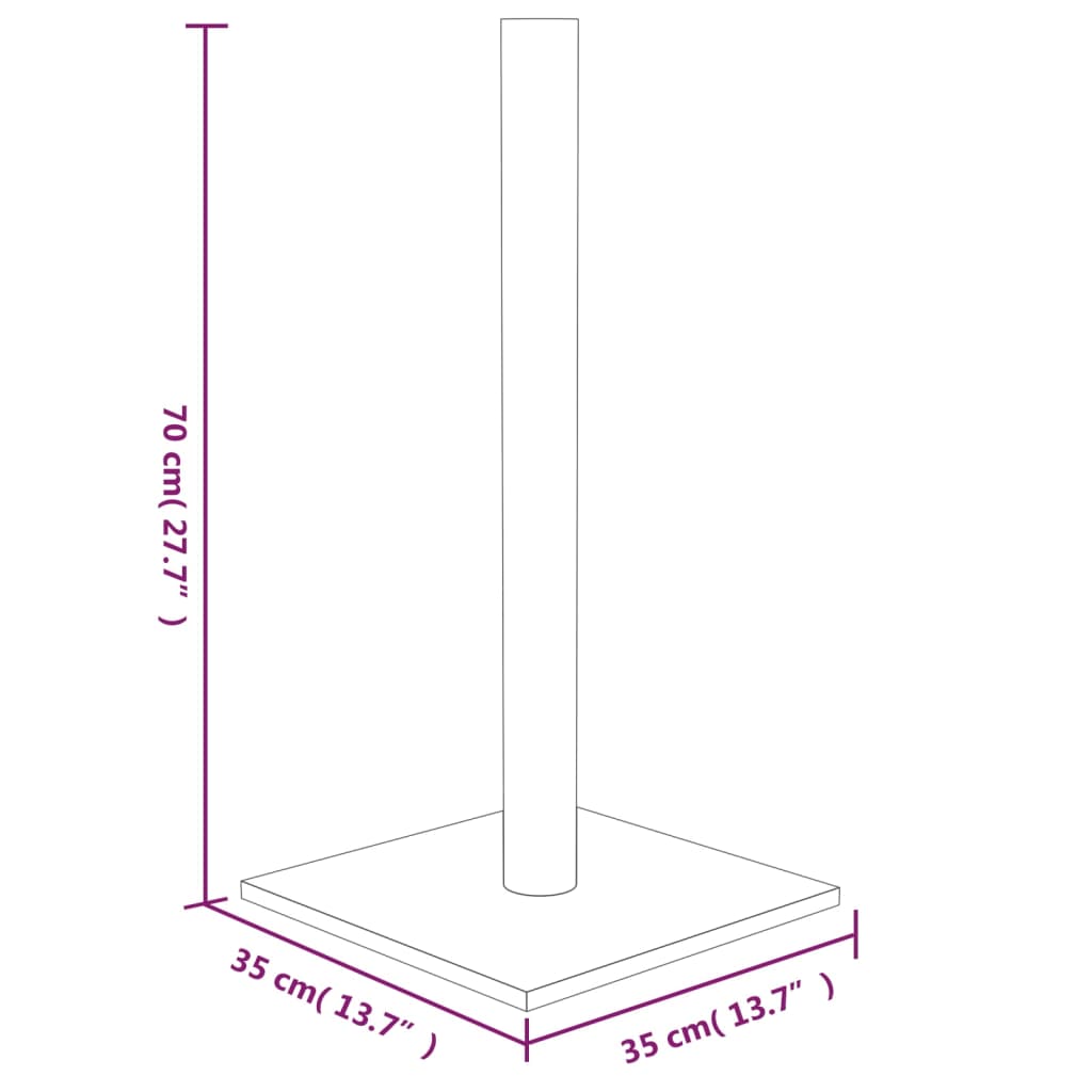 Rashing grigio scuro Post 35x35x70 cm