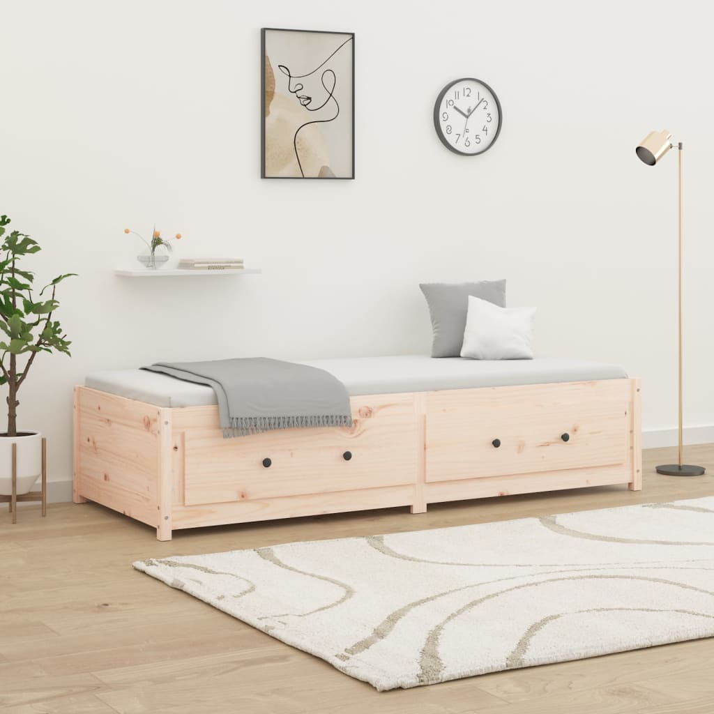 Vetonek Sofá cama de madera maciza de pino 90x190 cm