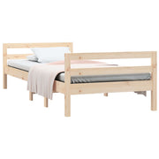 Estructura de cama sin colchón madera maciza pino 75x190 cm v5196 - Vetonek