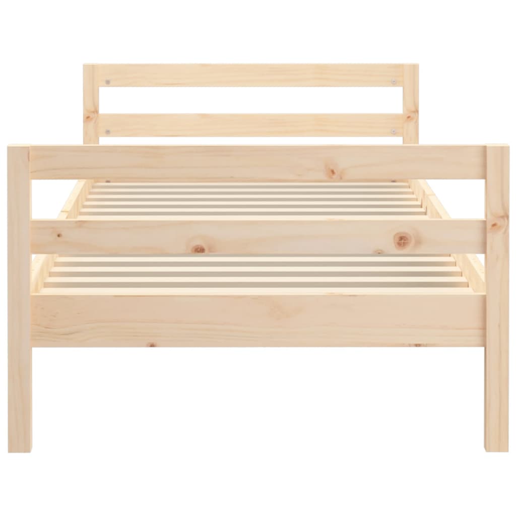 Estructura de cama sin colchón madera maciza pino 75x190 cm v5196 - Vetonek