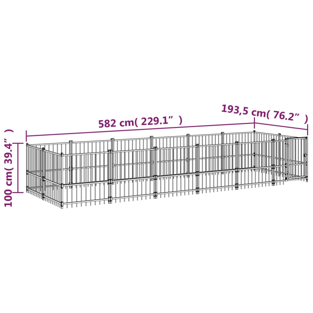 11,26 m² altzairuzko kanpoko kanala