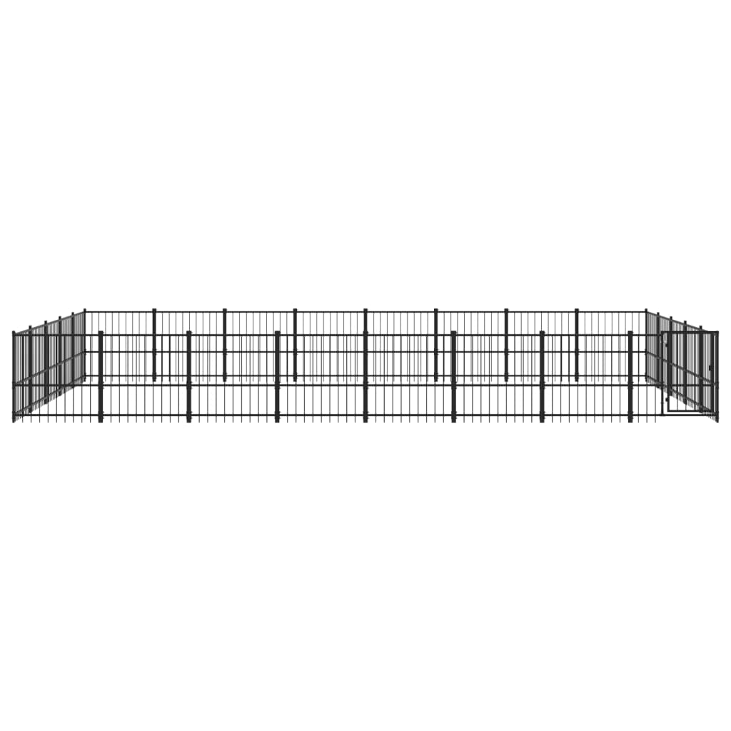 37.64 m² steel outdoor kennel