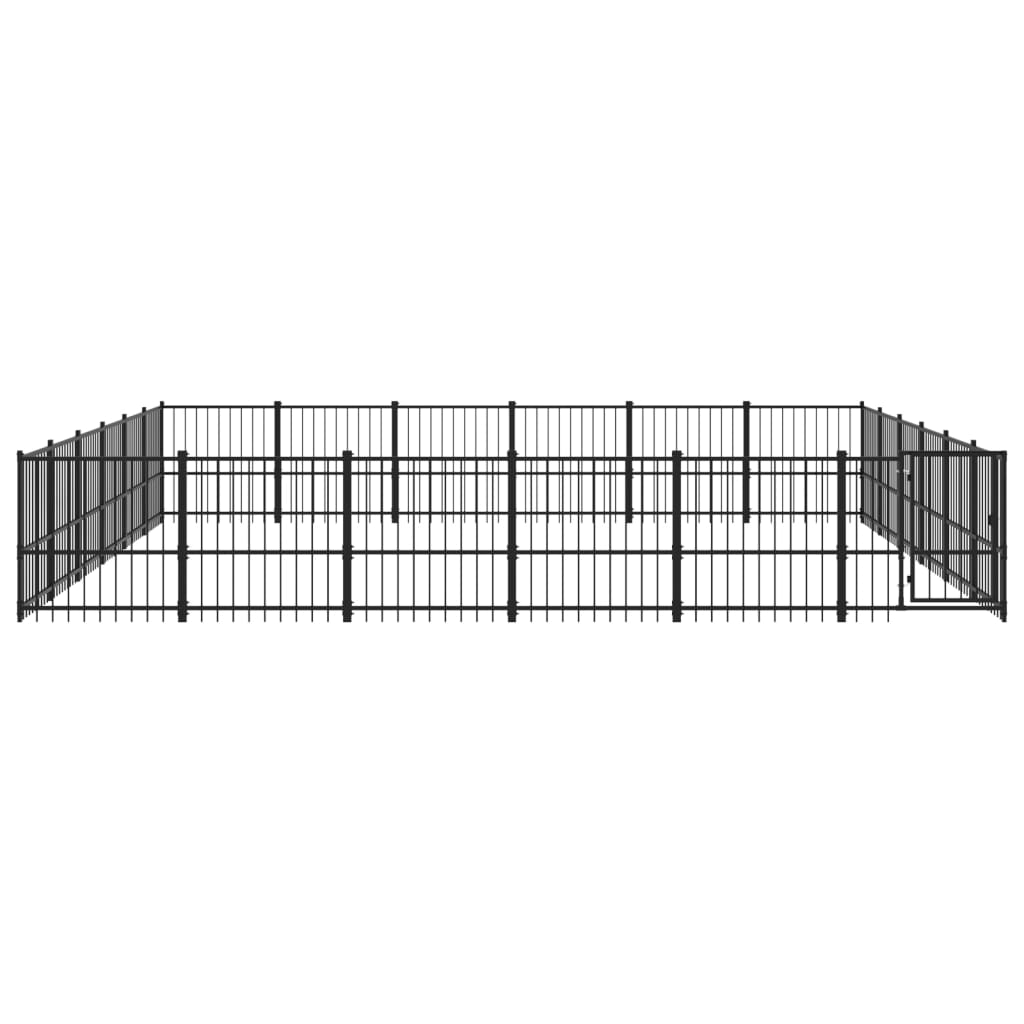 33.87 m² steel outdoor kennel