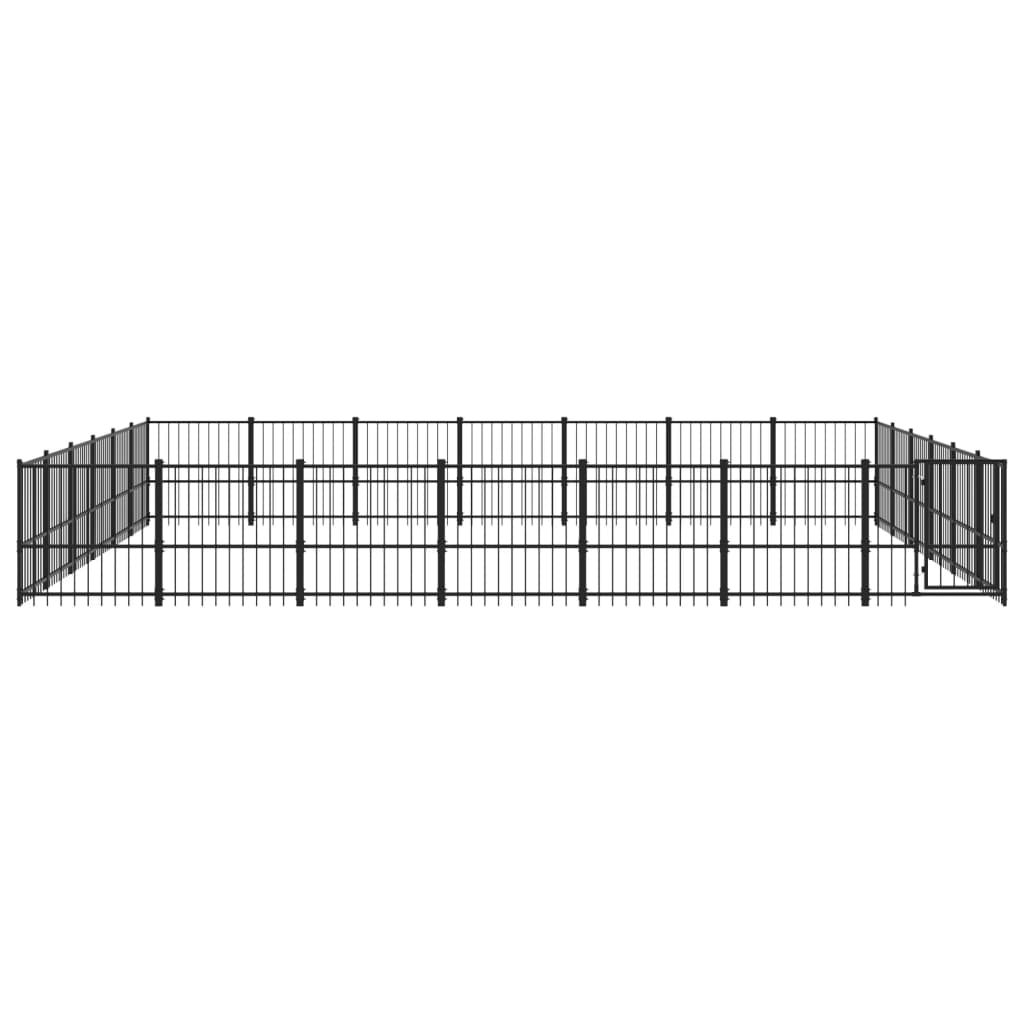 39.52 m² steel outdoor kennel