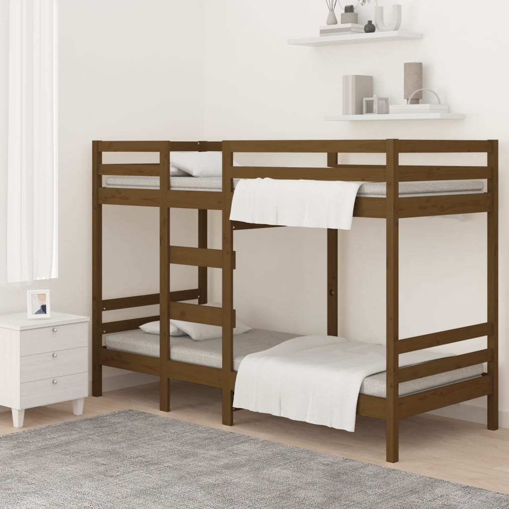 Sofá cama madera maciza de pino marrón miel 90x200 cm vidaXL