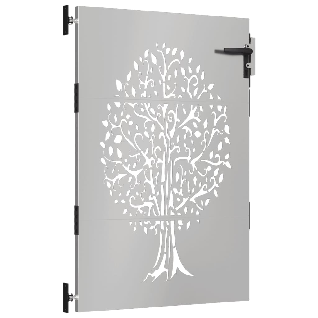 Puerta de jardín acero corten diseño árbol 85x150 cm - Vetonek