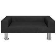 Black velvet dog bed 70x45x26.5 cm V9057 Vetonek