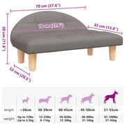 Taupe gray fabric dog bed 70x52x30 cm V9194 Vetonek