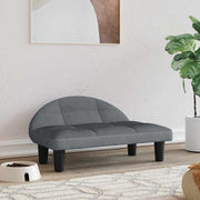 Dark gray velvet dog bed 70x52x30 cm V9231 Vetonek