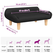 Black fabric dog bed 70x40x24 cm V9330 Vetonek