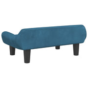 Blue velvet dog bed 70x40x24 cm V9347 Vetonek