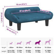 Blue velvet dog bed 70x40x24 cm V9347 Vetonek