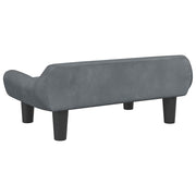 Dark gray velvet dog bed 70x40x24 cm V9361 Vetonek
