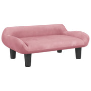 Pink velvet dog bed 70x40x24 cm V9378 Vetonek
