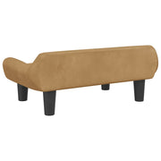 Brown velvet dog bed 70x40x24 cm V9392 Vetonek