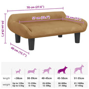 Brown velvet dog bed 70x40x24 cm V9392 Vetonek