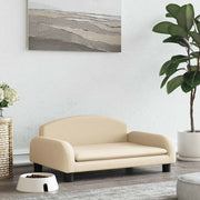 Cream fabric dog bed 70x45x30 cm V9422 Vetonek