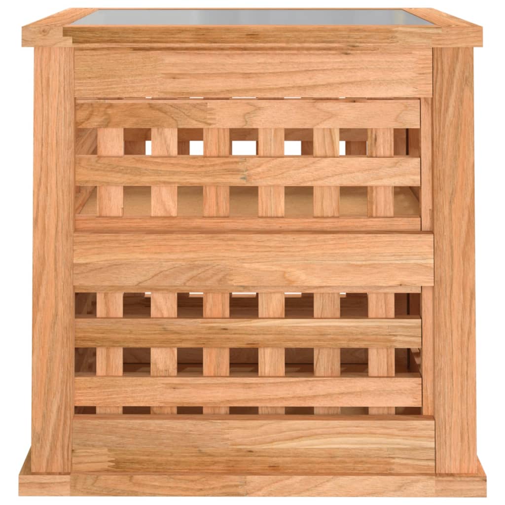 Mesitas de noche 2 uds madera maciza de nogal 34x34x34 cm vidaXL